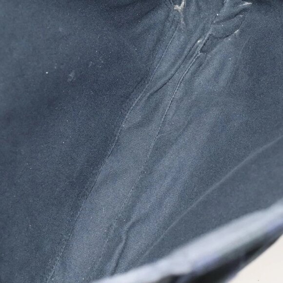 HERMES Fourre Tout Bassas MM Shoulder Bag Canvas Navy Auth bs25503 - Picture 11 of 16